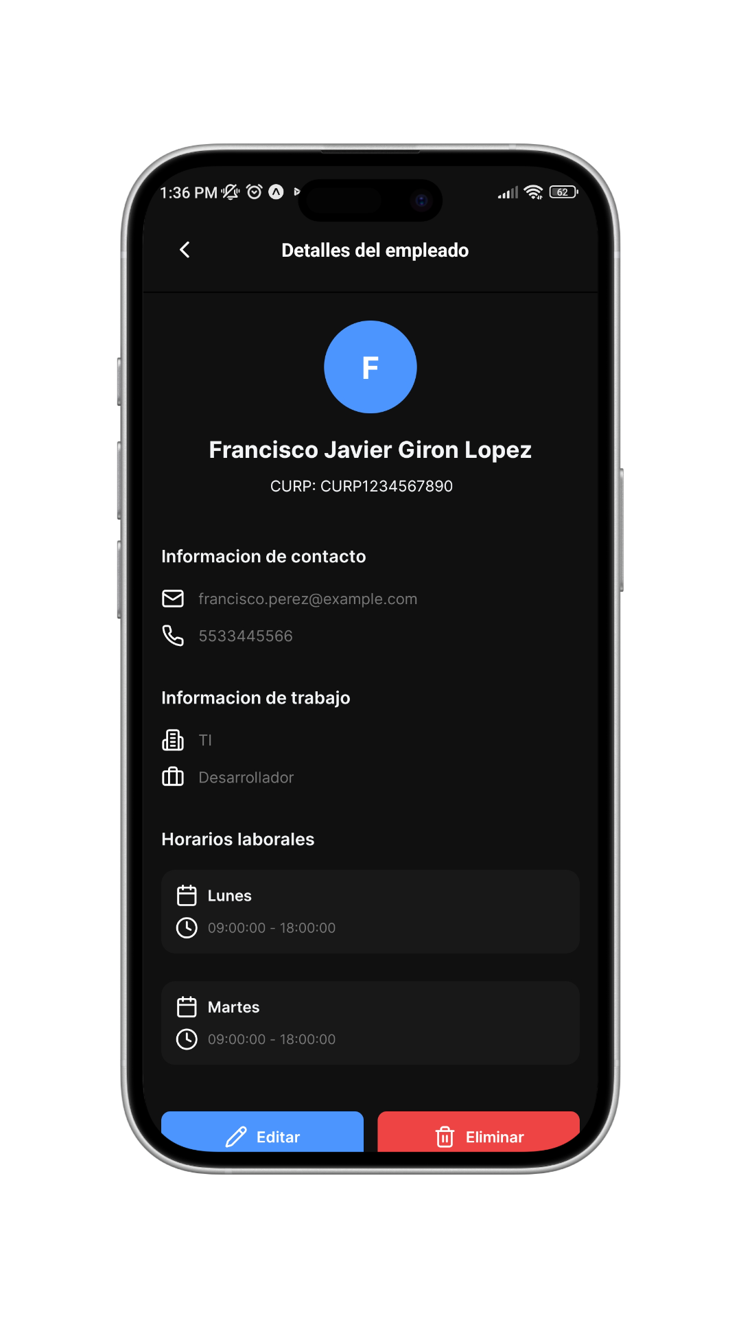 Registro de asistencia