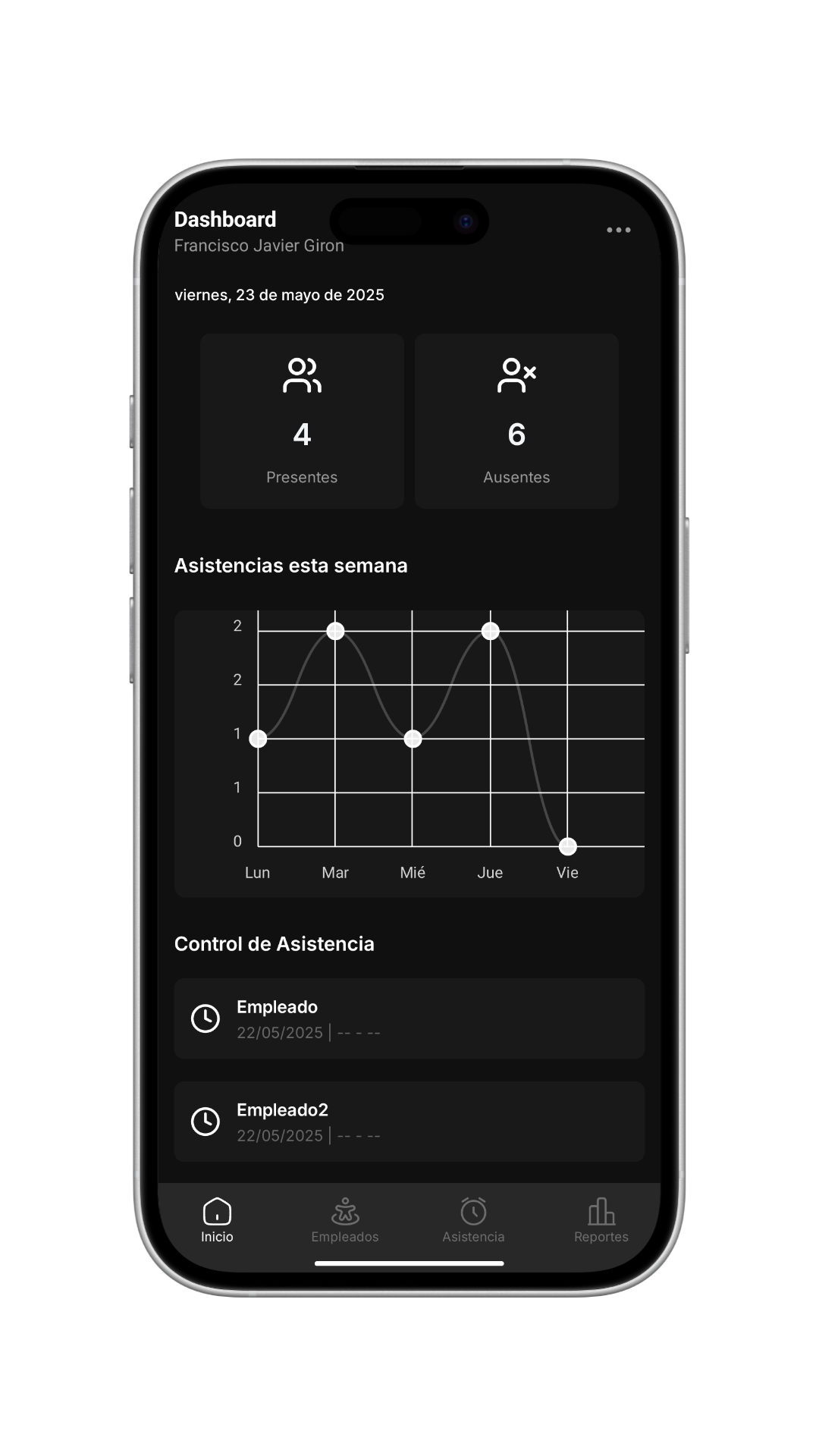 Pantalla de registro