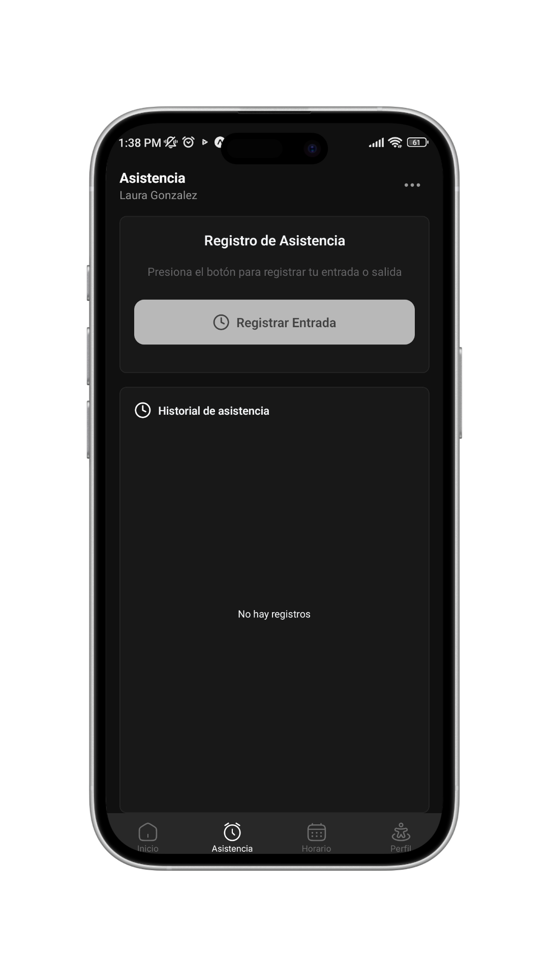 Pantalla de login