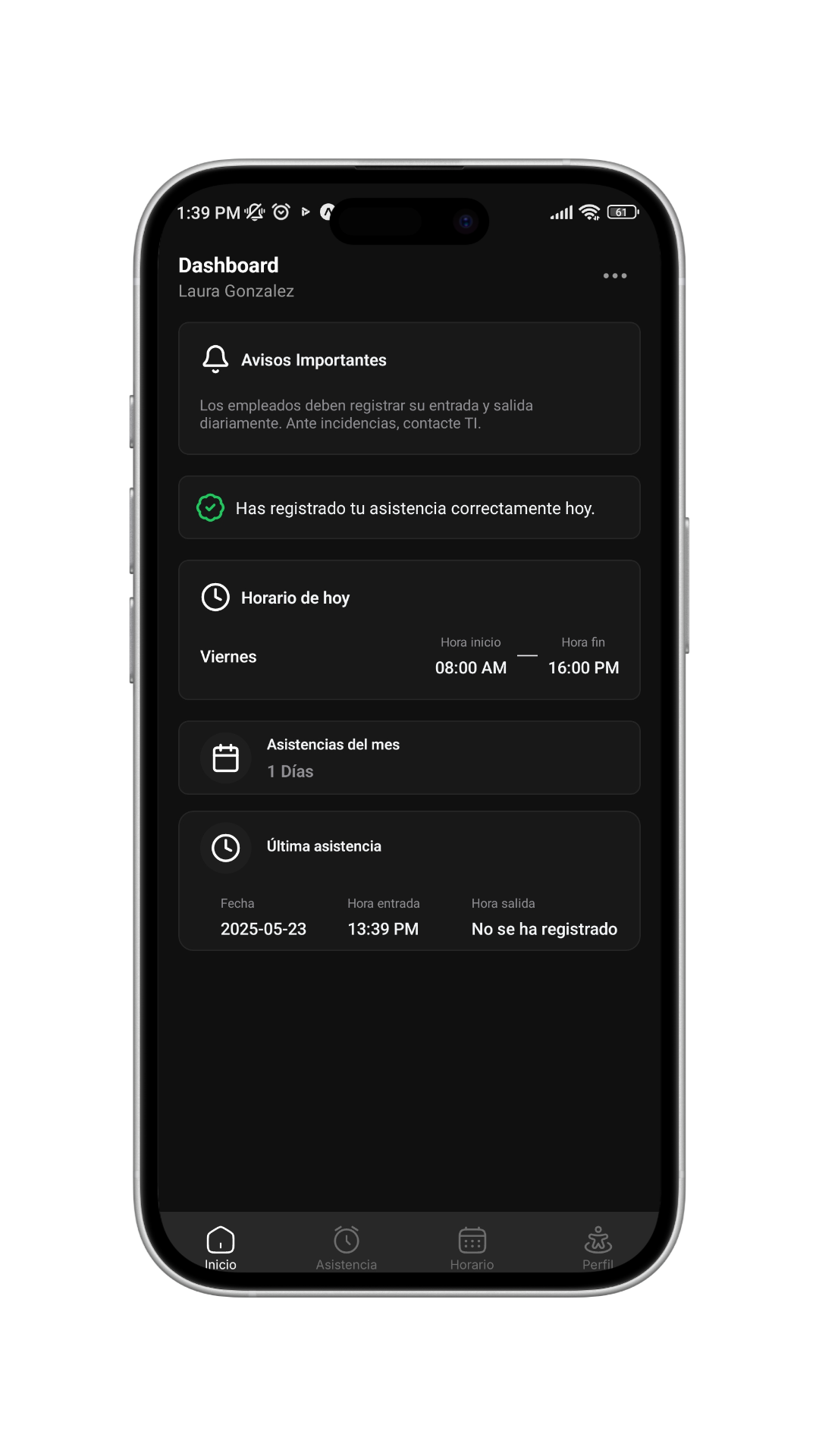 Pantalla principal