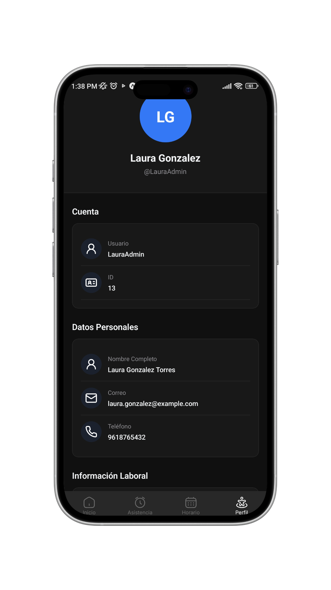 Pantalla principal